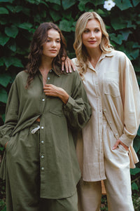Calin Long Sleeve Oversized Shirt (Sale)