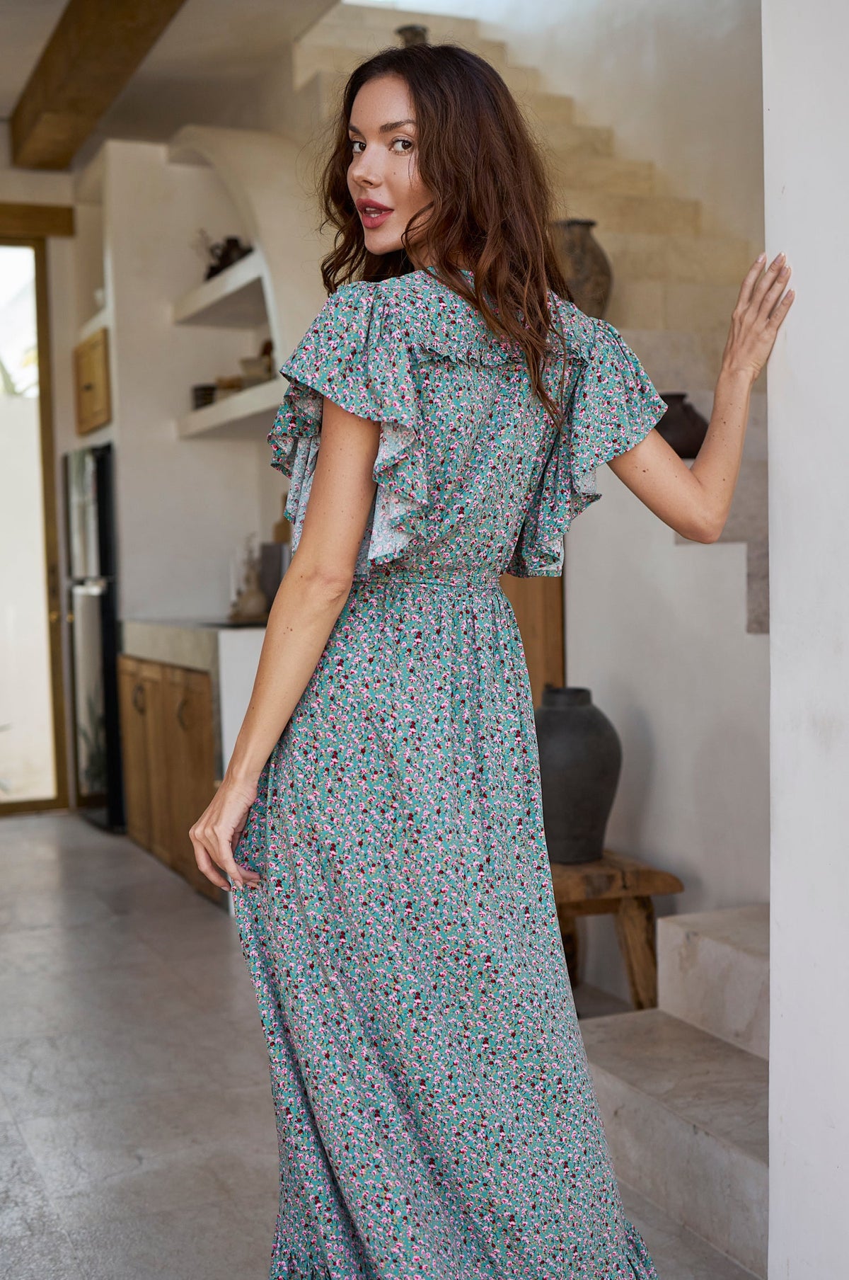 Carmen Wrap Maxi Dress (Sale)