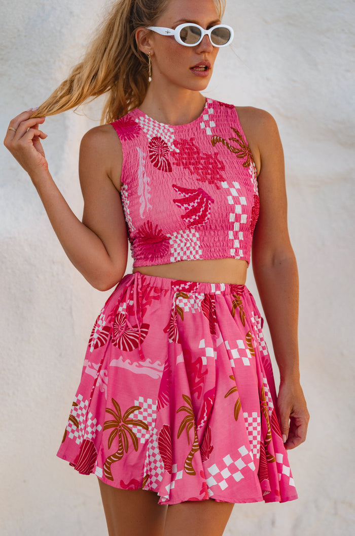 Island Days Smocked Cropped Top (Sale)