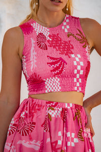 Island Days Smocked Cropped Top (Sale)