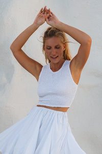 Island Days Smocked Cropped Top (Sale)