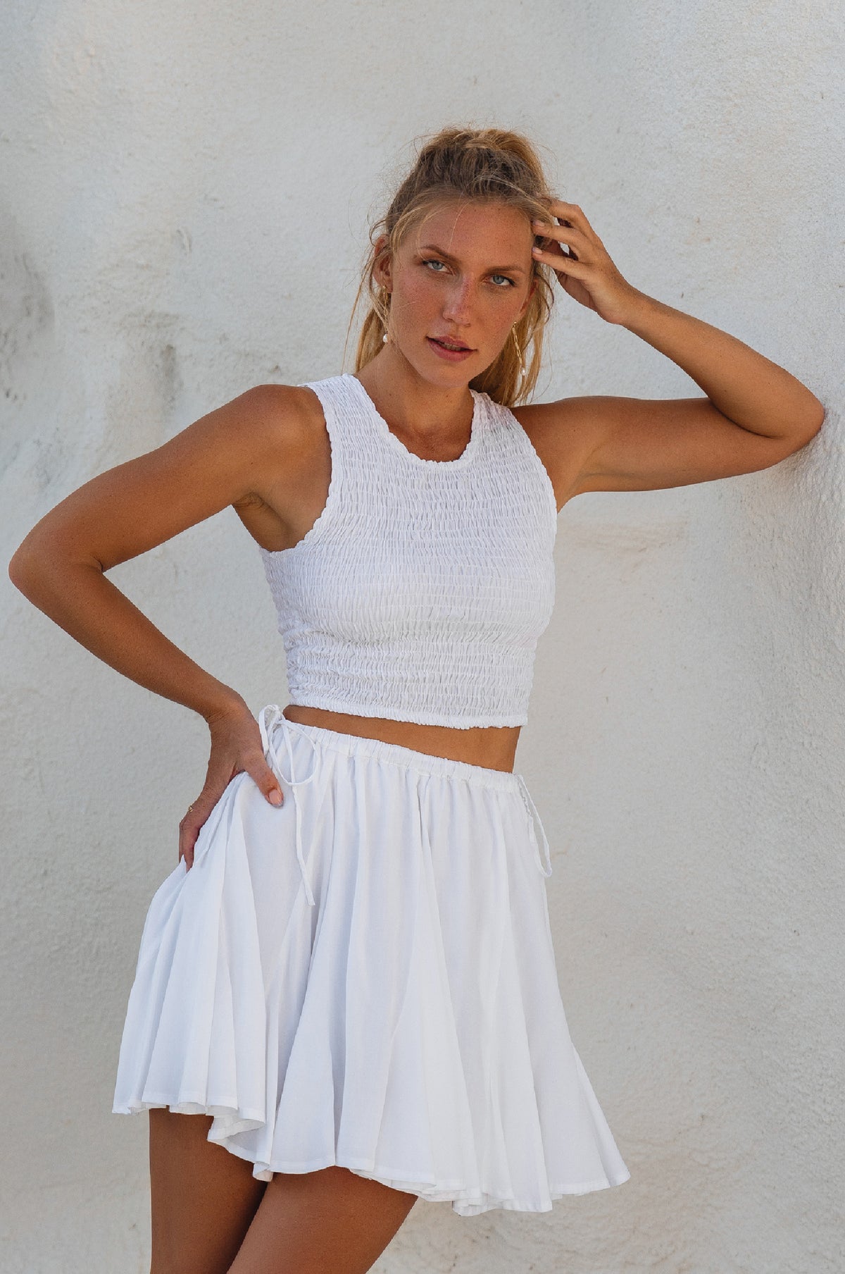Island Days Smocked Cropped Top (Sale)