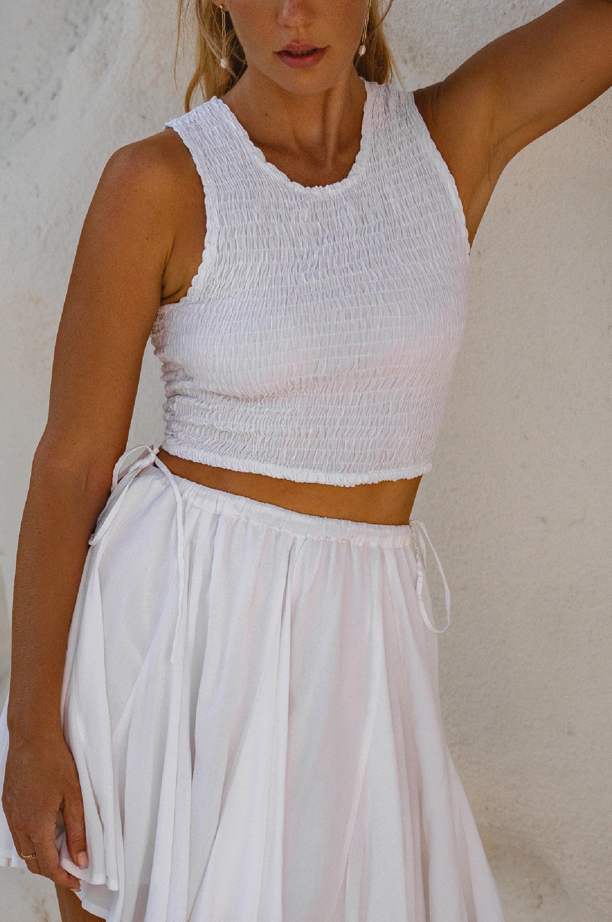 Island Days Smocked Cropped Top (Sale)