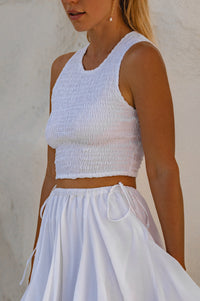 Island Days Smocked Cropped Top (Sale)