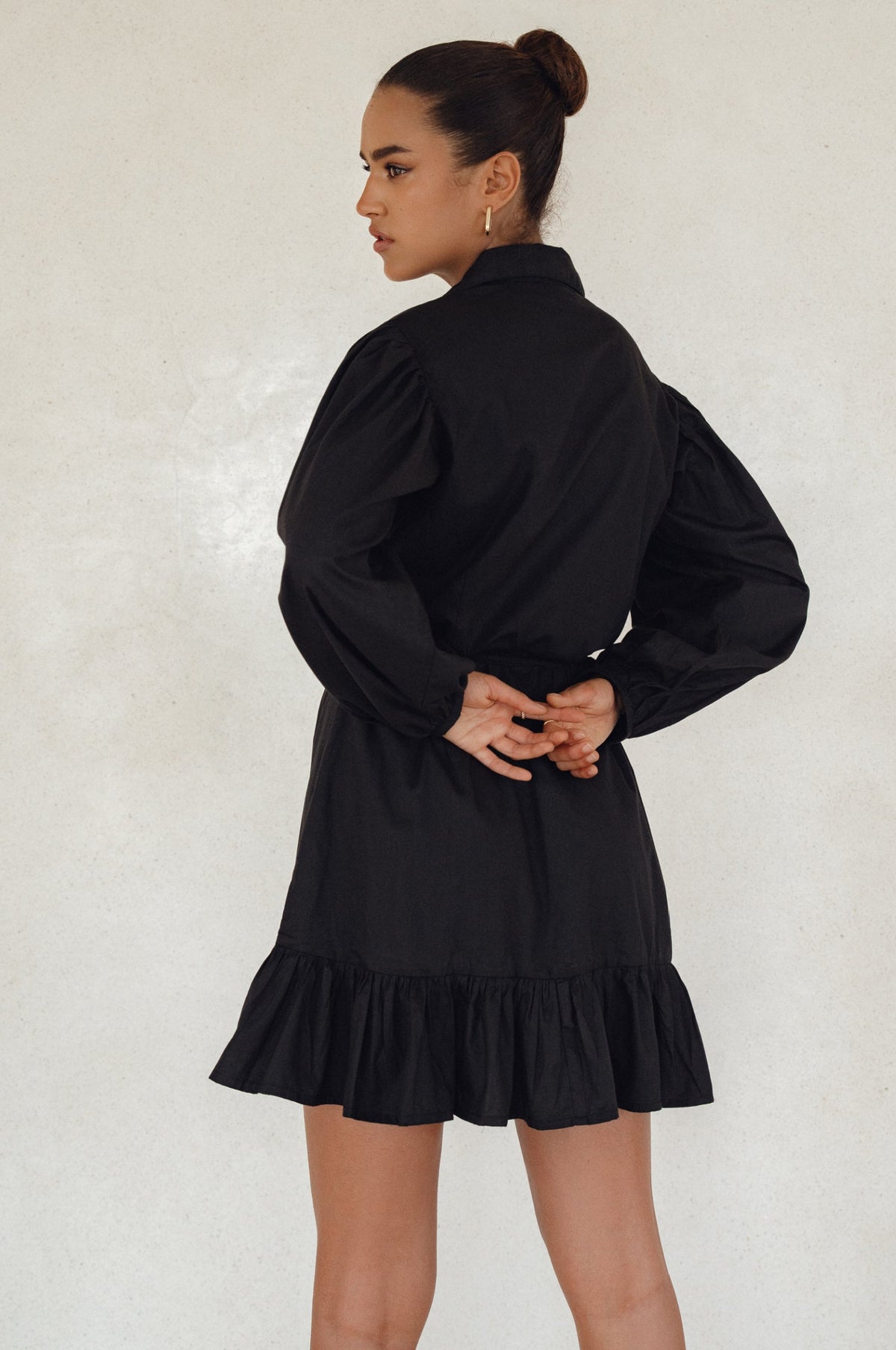 Malina Button Down Cotton Mini Dress (Sale)