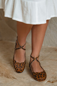 Myrelle Criss-Cross Leather Ballet Flats (Sz. 8 & 8.5)