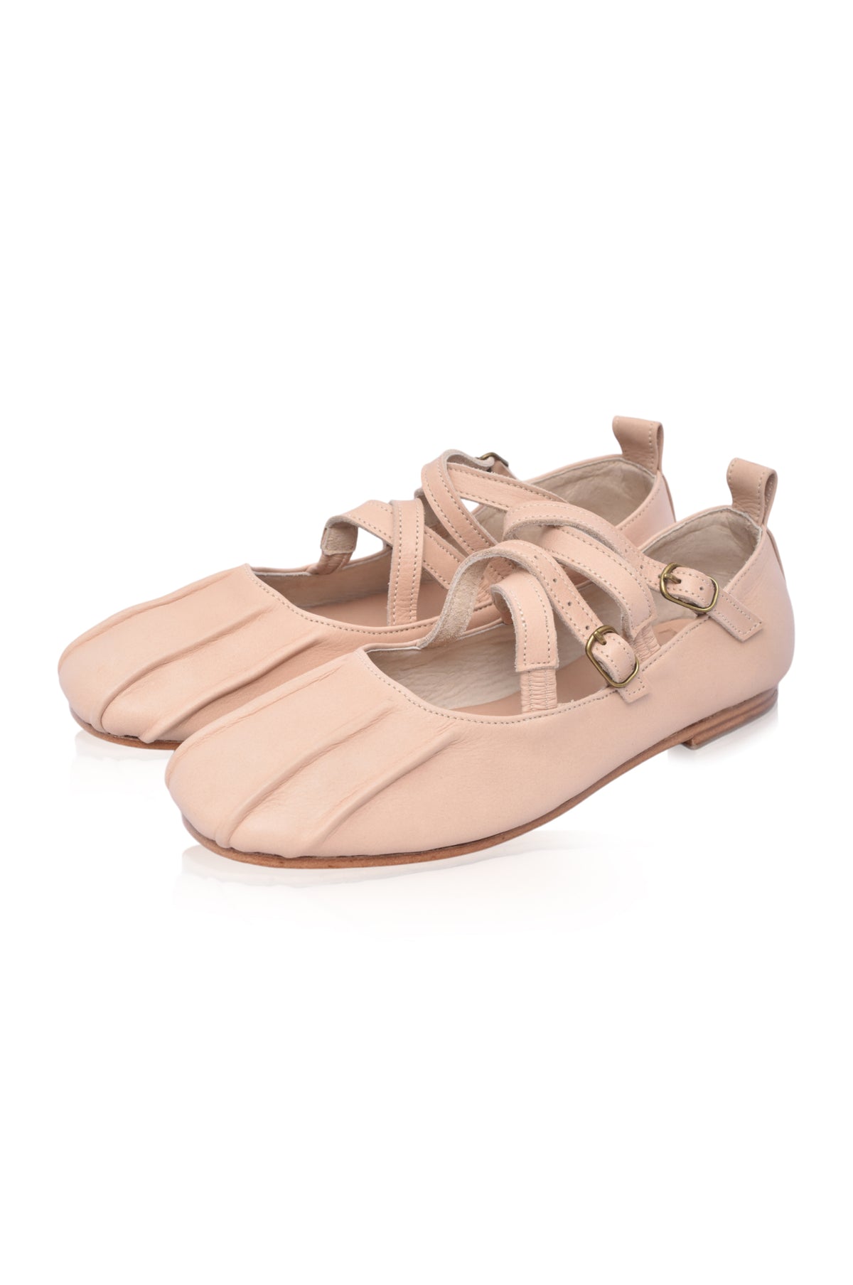 Obsession Criss Cross Leather Flats (Sz. 6 & 8)