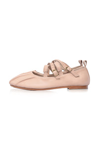 Obsession Criss Cross Leather Flats (Sz. 6 & 8)