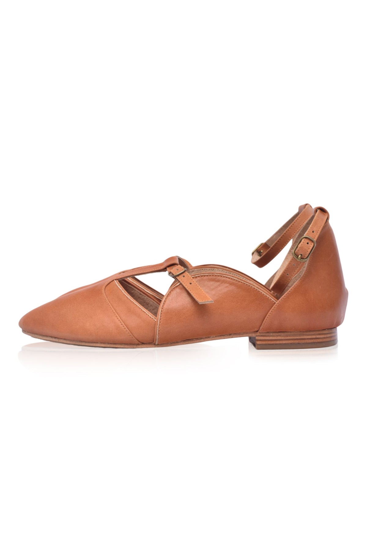 On The Go Leather Ballet Flats (Sz. 6.5, 8.5, 10.5 & 11)