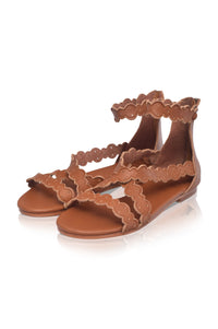 Salty Sea Criss Cross Leather Sandals