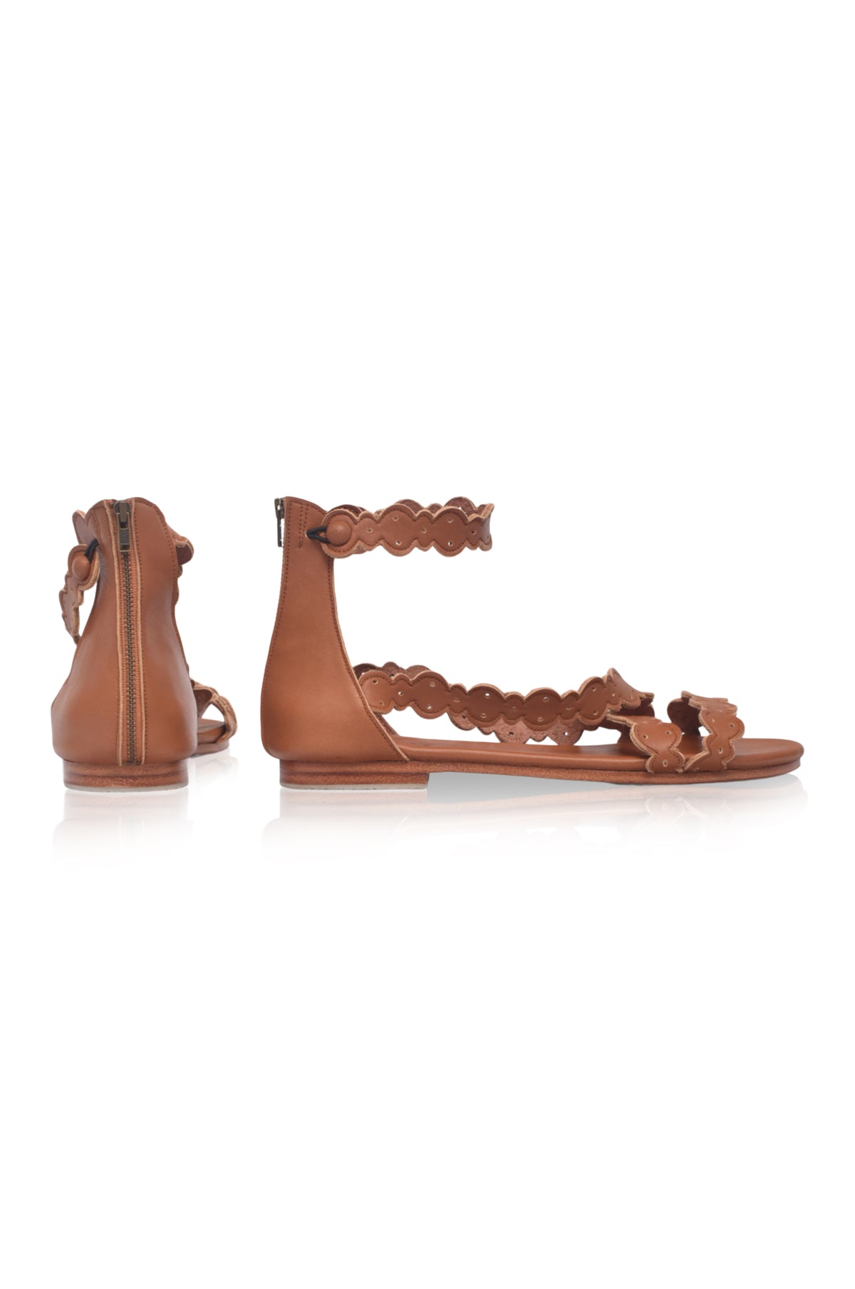 Salty Sea Criss Cross Leather Sandals