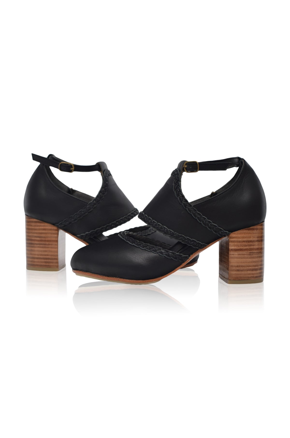 Serenity Leather Heels (Sz. 7, 7.5 & 10.5)