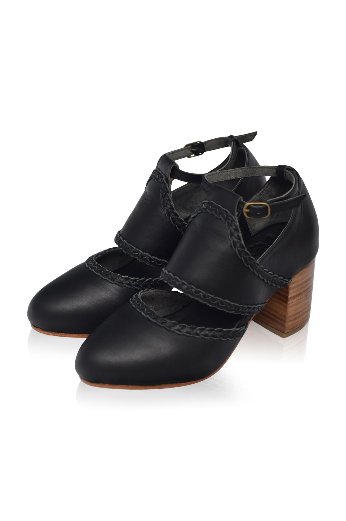 Serenity Leather Heels (Sz. 7, 7.5 & 10.5)