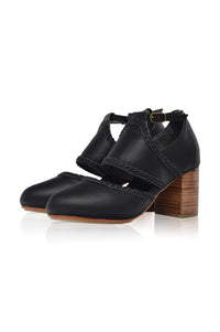 Serenity Leather Heels (Sz. 7, 7.5 & 10.5)