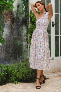 Sienna One-Shoulder Shirred Dress (Sale)