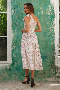 Sienna One-Shoulder Shirred Dress (Sale)
