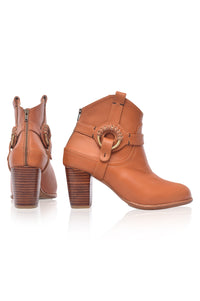 Totem Ankle Leather Booties (Sz. 8.5)