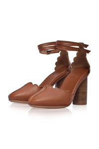 Flamingo Leather Heels (Sz. 5, 7.5, 8, 8.5 & 9.5)
