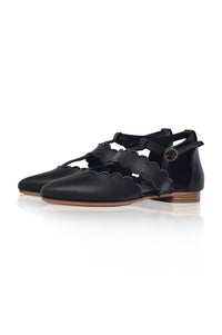 Gardenia Pointy Toe Leather Flats (Sz. 10)