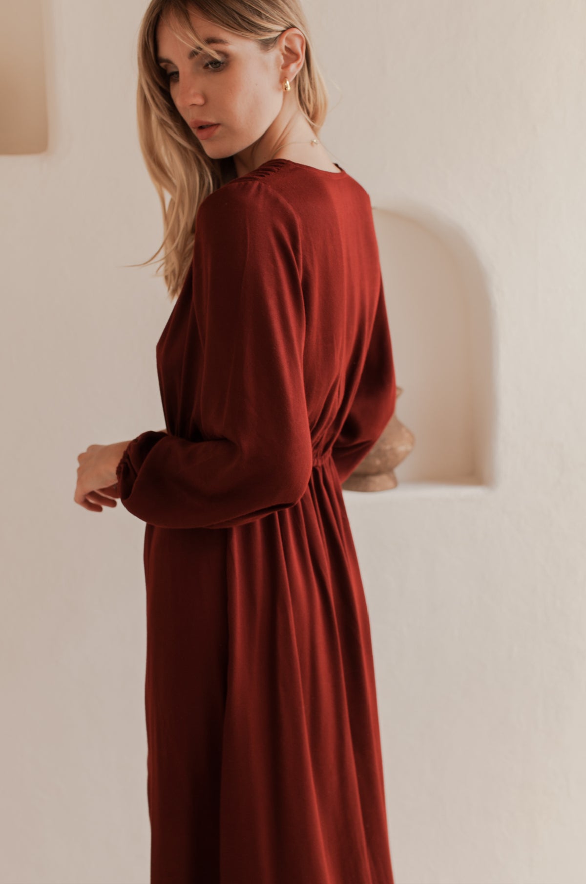 Greta Long Sleeve Midi Dress (Sale)