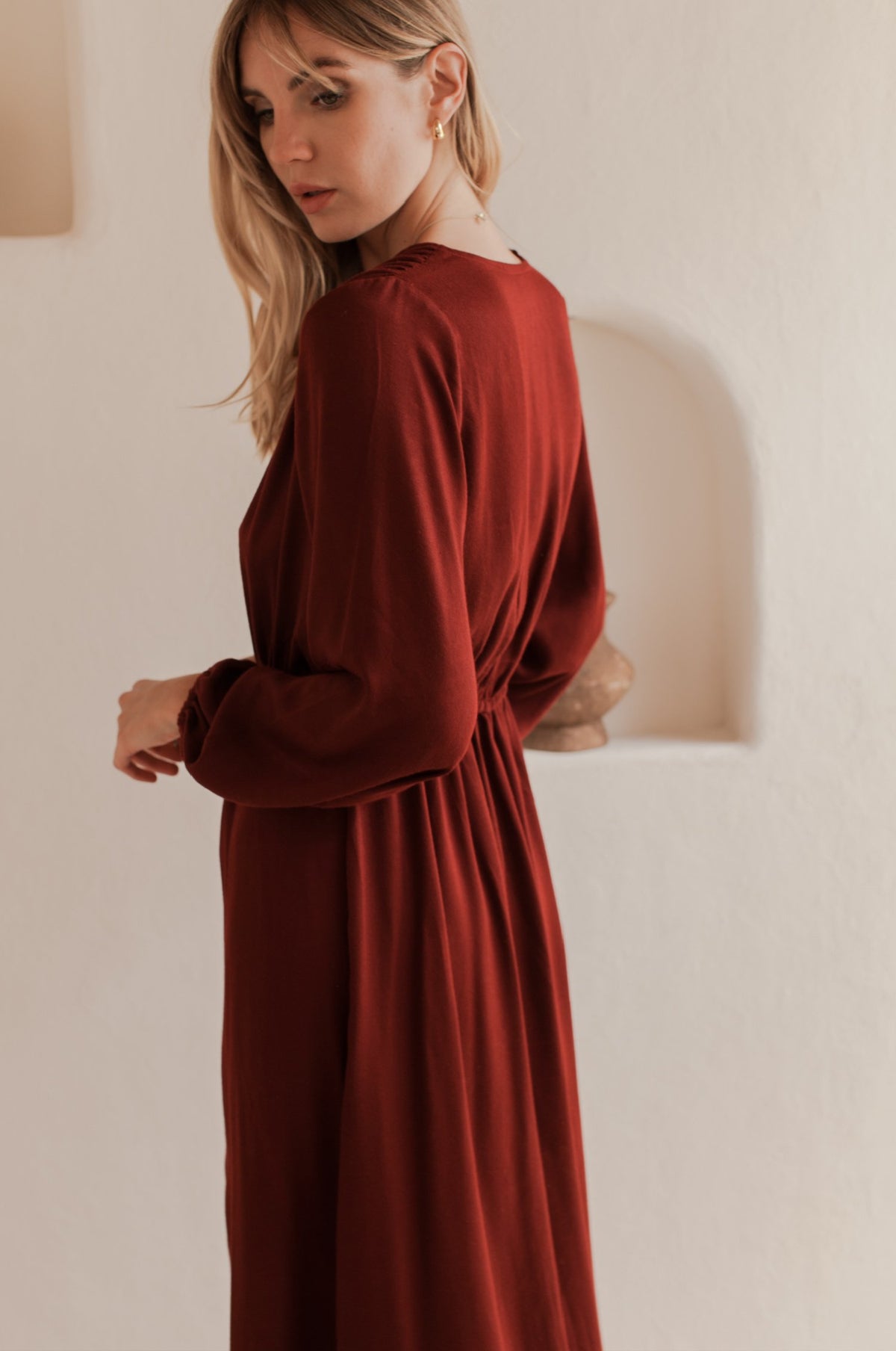 Greta Long Sleeve Midi Dress (Sale)