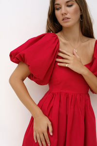 Strawberry Fields Puff Sleeve Mini (Sale)