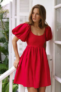 Strawberry Fields Puff Sleeve Mini (Sale)