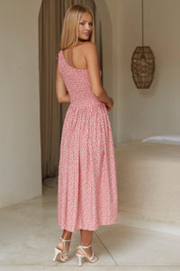 Sienna One-Shoulder Shirred Dress (Sale)