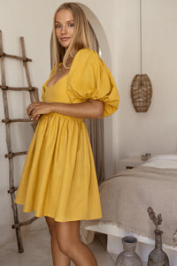 Strawberry Fields Puff Sleeve Mini (Sale)