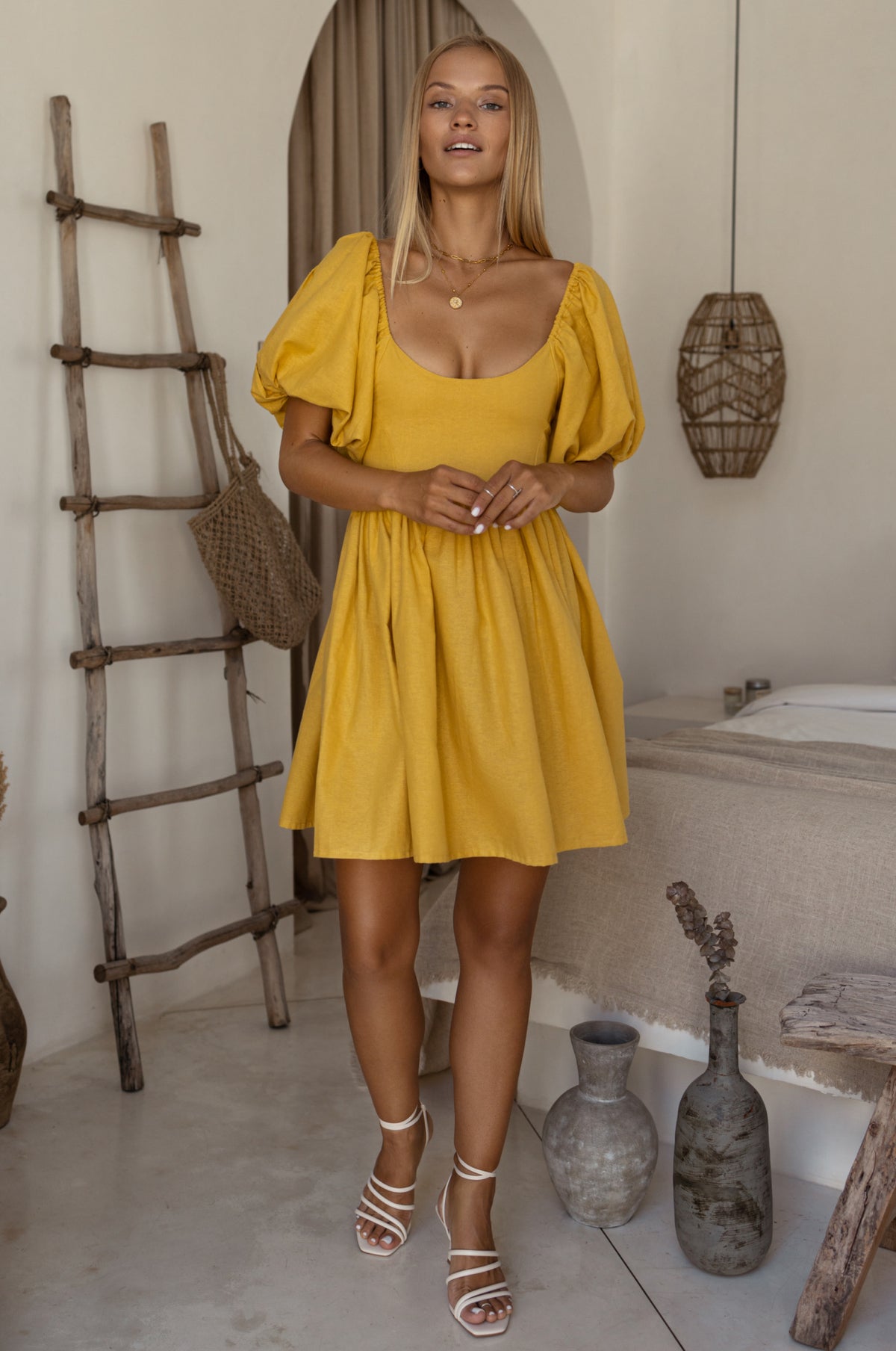 Strawberry Fields Puff Sleeve Mini (Sale)