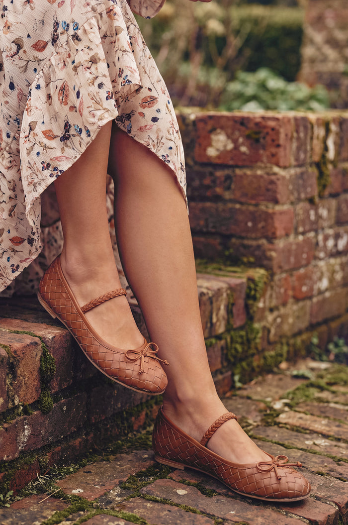 Marisol Woven Leather Ballet Flats