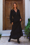 Ava Long Sleeve Ruffle Maxi Dress