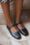 Belle Rose Round Toe Leather Flats (Sz. 6, 7.5 & 8)