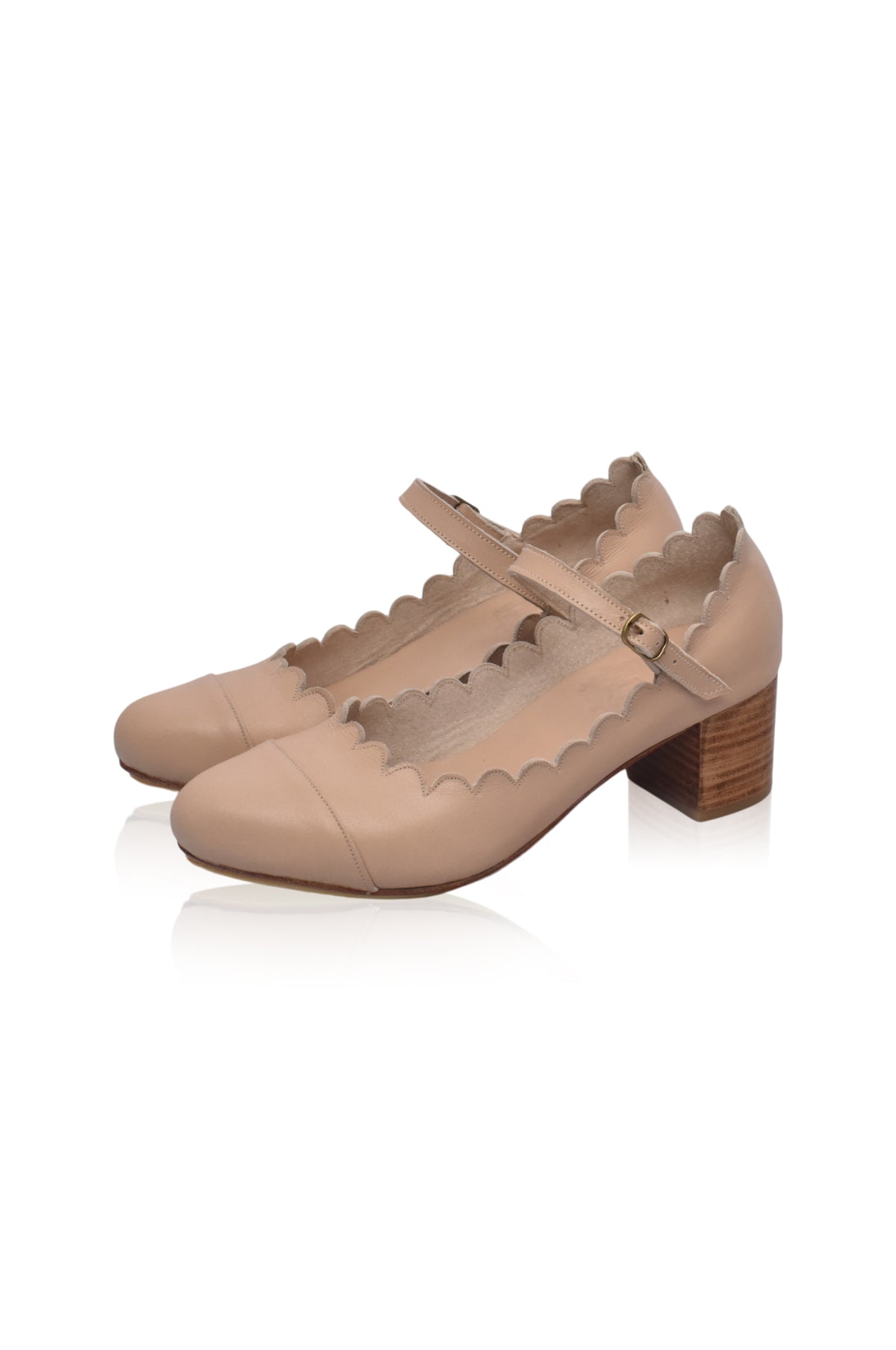 Bonita Mary Jane Leather Heels (Sz. 7.5 & 8, 9)
