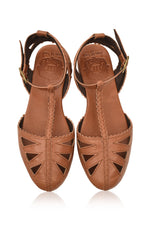 Bounty T-strap Leather Sandals (Sz. 5.5, 7 & 8)