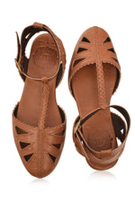 Bounty T-strap Leather Sandals (Sz. 5.5, 7 & 8)