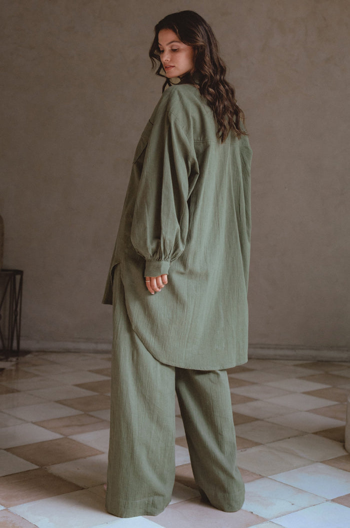 Calin Long Sleeve Oversized Shirt (Sale)