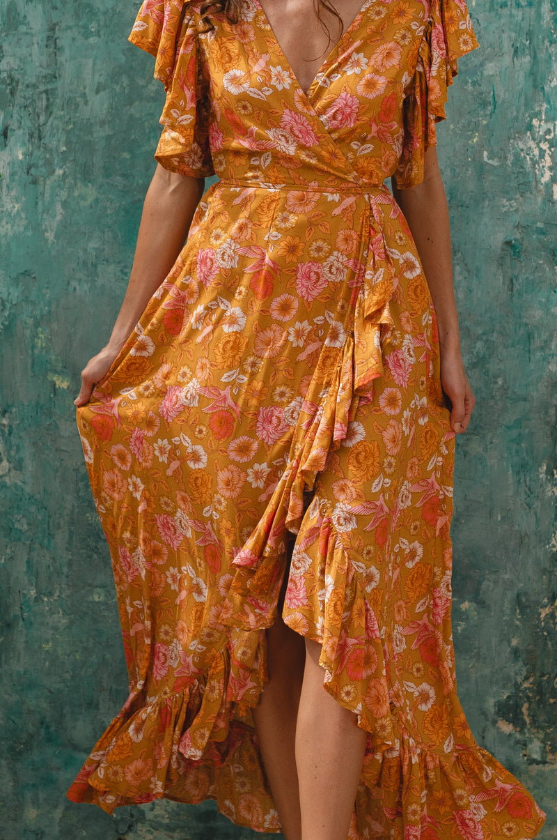 Carmen Wrap Maxi Dress