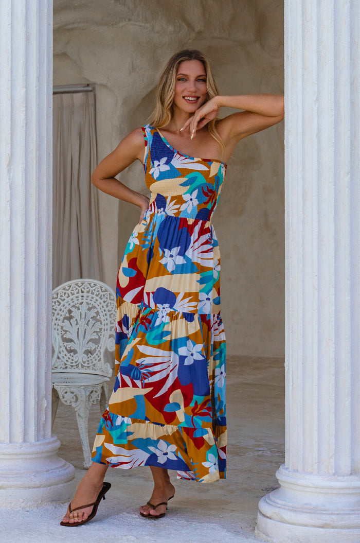 Cassandra One Shoulder Maxi Dress