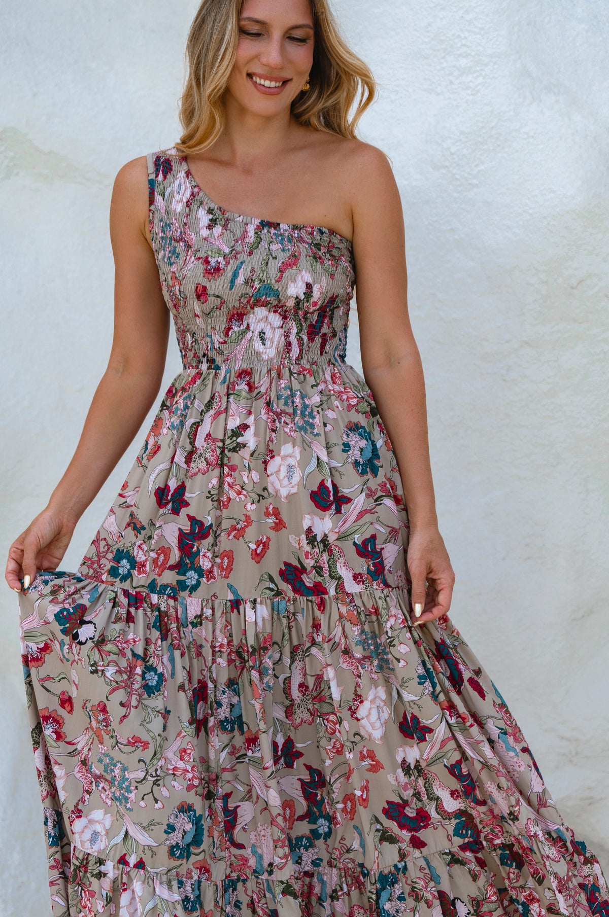 Cassandra One Shoulder Maxi Dress