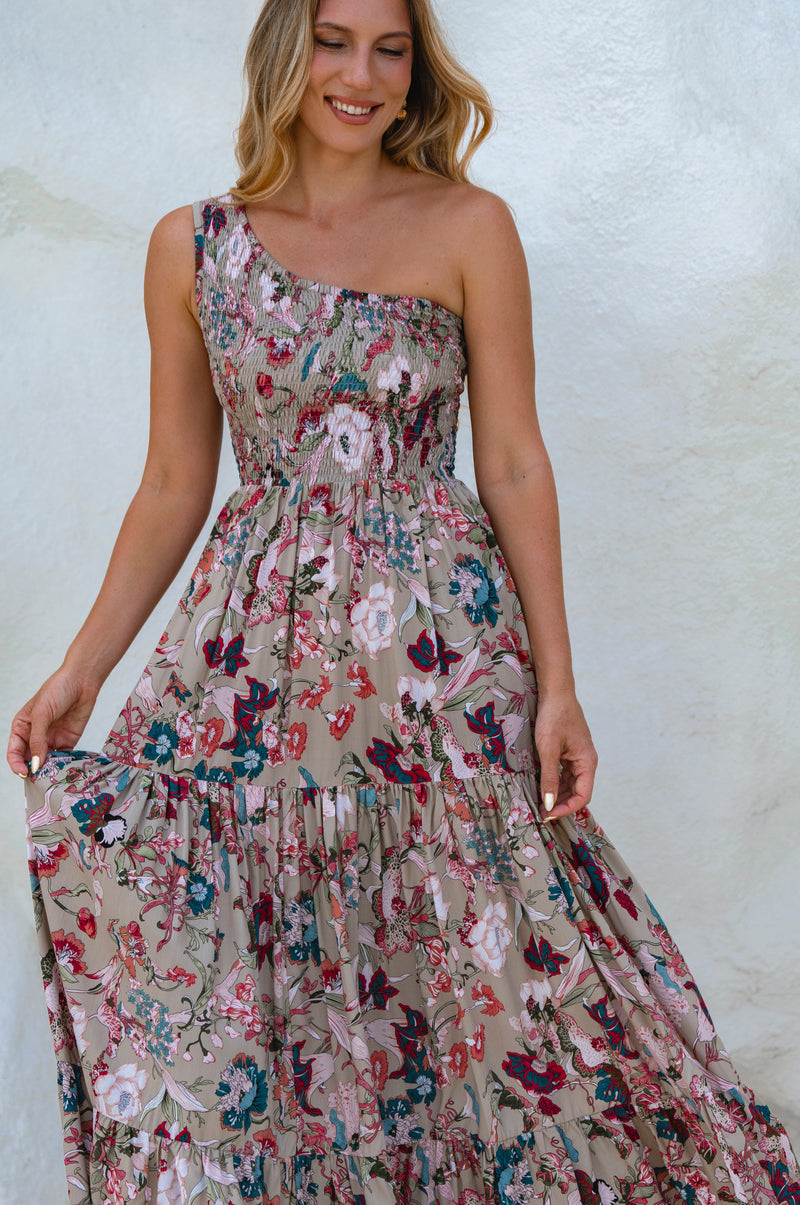 Cassandra One Shoulder Maxi Dress