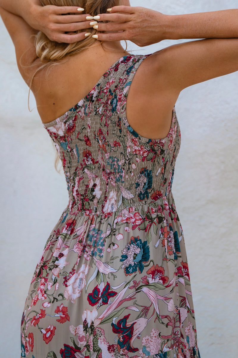 Cassandra One Shoulder Maxi Dress