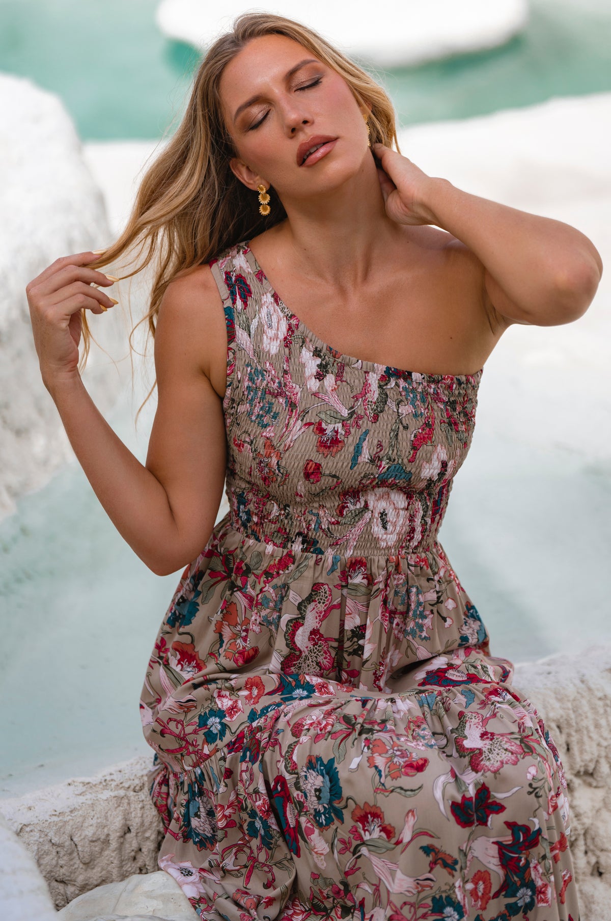 Cassandra One Shoulder Maxi Dress