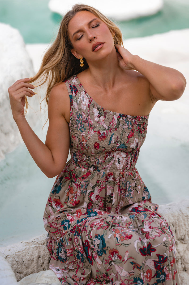 Cassandra One Shoulder Maxi Dress
