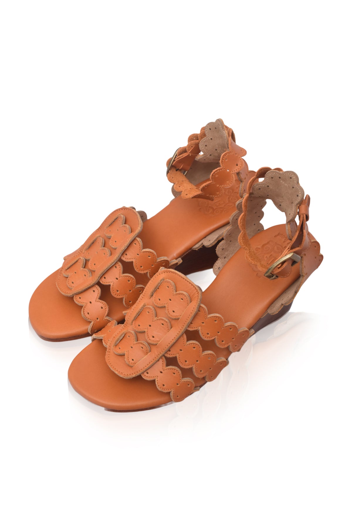 Charm Leather Wedge Sandals — handmade by Bali ELF