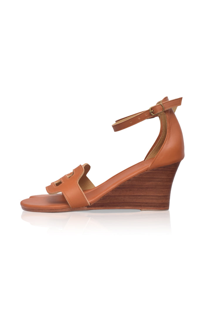 Como Leather Wedge Sandals (Sz. 5.5, 7.5 & 8, 9.5)
