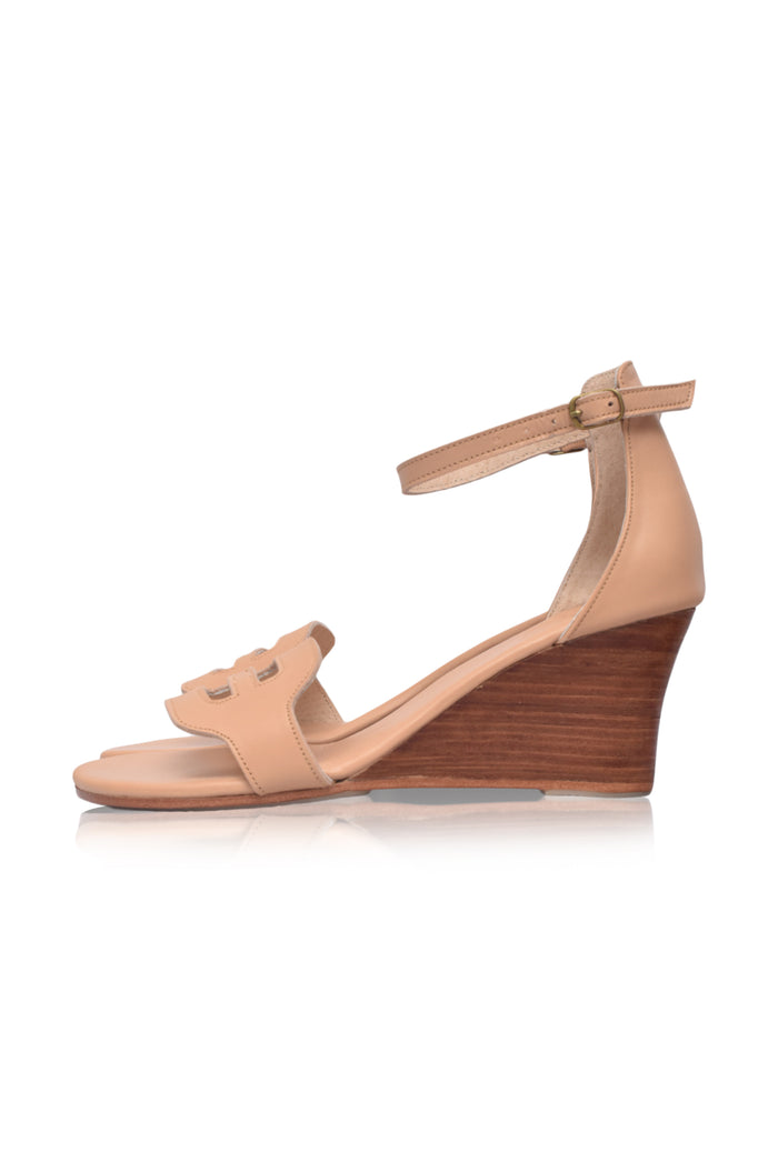 Como Leather Wedge Sandals (Sz. 5.5, 7.5 & 9.5)