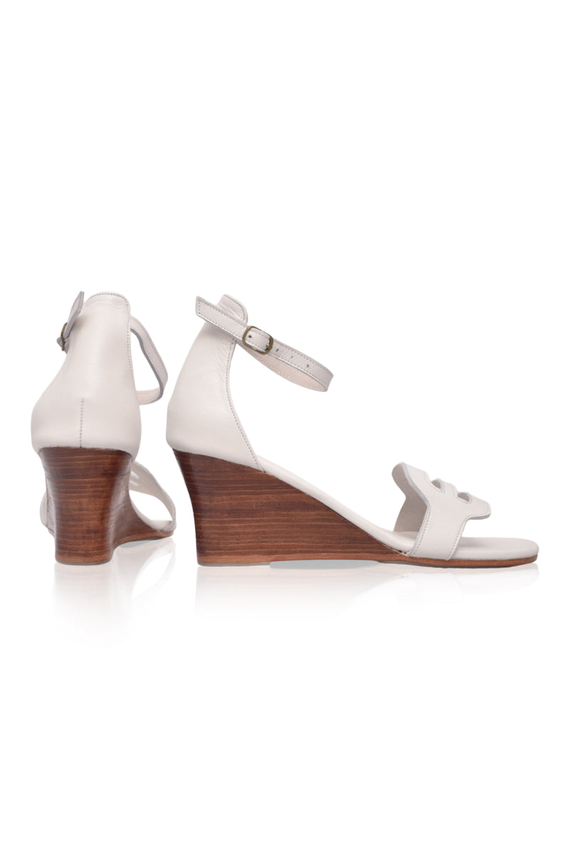 Como Leather Wedge Sandals