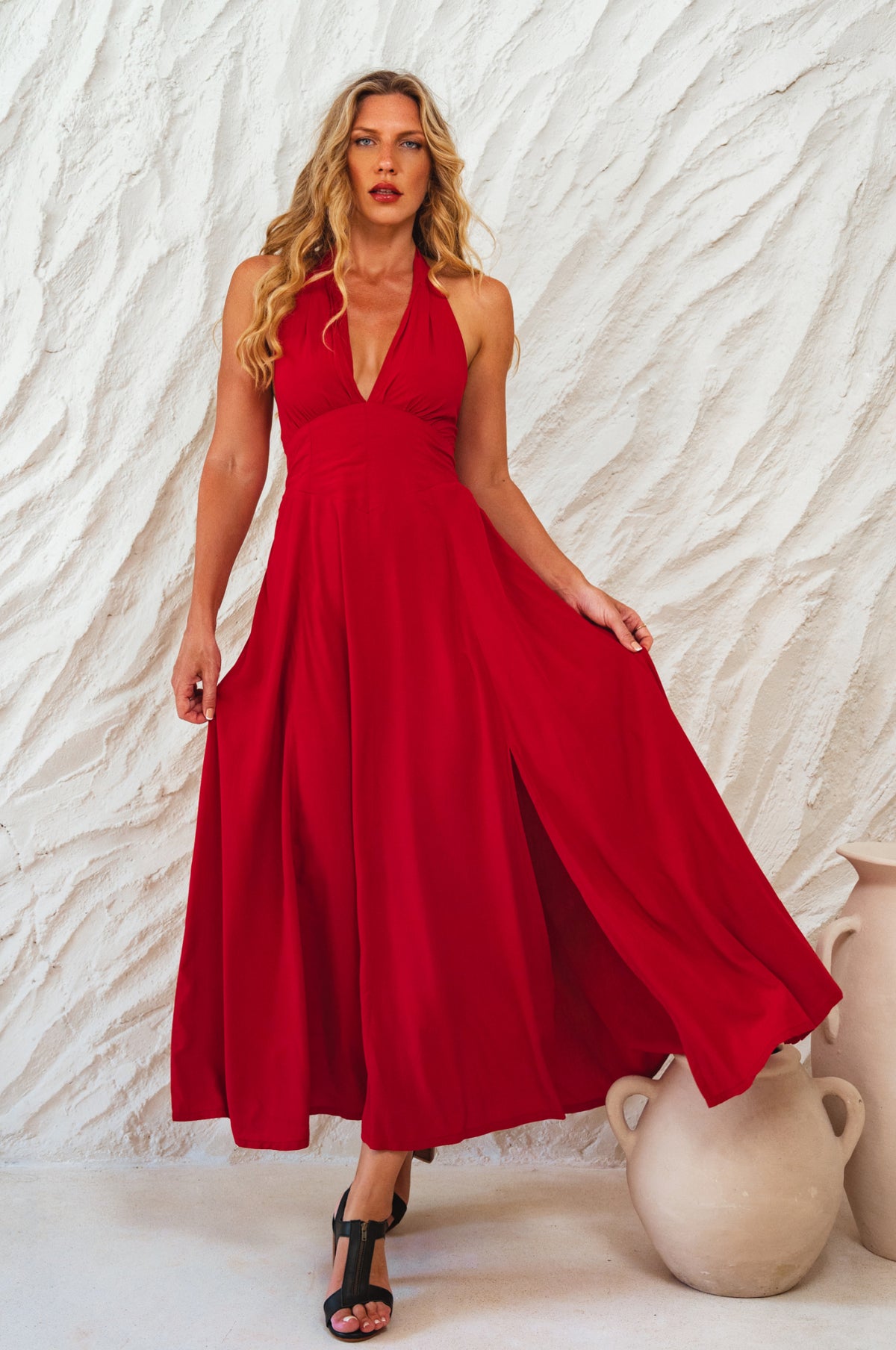 Costa Brava Halterneck Maxi Dress