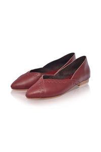 Elle Pointy Toe Leather Ballet Flats